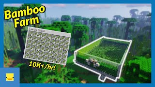 Simple Automatic Bamboo Farm Tutorial  Minecraft 117 Easiest Farms [upl. by Htes]