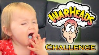 WARHEADS CHALLENGE Kids Eating Warheads For The First Time [upl. by Wendalyn]