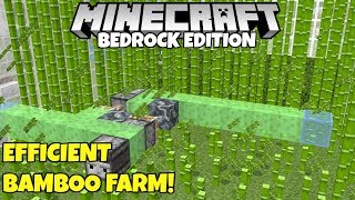 Minecraft Bedrock Simple Expandable Bamboo Farm Tutorial No Bonemeal MCPE Xbox PC [upl. by Lissy242]