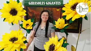 🖌Como hacer Girasoles Gigantes🌻  Dinarte con Dina Castaño [upl. by Carolin696]