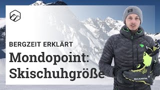 Mondopoint Finde deine Skischuhgröße Größentabelle und Umrechnung  Bergzeit [upl. by Kerby]