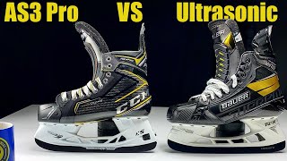 CCM Super Tacks AS3 Pro v Bauer Supreme Ultrasonic  Detailed hockey Skates review [upl. by Adnarem811]