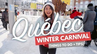 QUEBEC WINTER CARNIVAL  10 Things to do at Carnaval ft the Parade Ice Sculptures amp Food [upl. by Whelan]