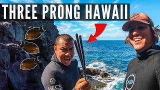 Spearfishing Hawaii Three Prong Hunting with Justin Lee [upl. by Chally72]