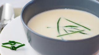 Vichyssoise Cream Soup Recipe  Cold Potato Leek Soup [upl. by Iona]