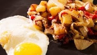 Classic Breakfast  Eggs amp Fried Potatoes Recipe [upl. by Wyon]