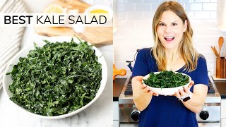 SIMPLE KALE SALAD  my goto recipe [upl. by Hunter263]