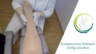 Kompressions Strümpfe richtig anziehen podologinandrea [upl. by Elbas225]