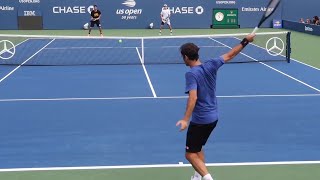 Federer Training 2018 Court Level View HD [upl. by Bergstein]