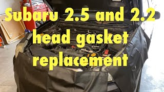 COMPLETE SUBARU HEAD GASKET REPLACEMENT start to finish [upl. by Darrell]