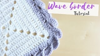 CROCHET Wave border tutorial  Bella Coco [upl. by Tedder]