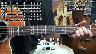 The Seekers ILL NEVER FIND ANOTHER YOU Guitar Lesson EricBlackmonGuitar [upl. by Sabba540]