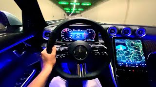 2022 Mercedes C Class AMG  NIGHT Drive C220d FULL Review Interior Exterior [upl. by Amaral1]