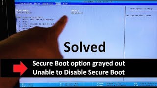 How to Fix Secure Boot option grayed out in BIOS Disable Secure Boot UEFI Windows 710 [upl. by Kean]