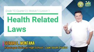 MAPEH 10  Health  Quarter 2  Module 1 HEALTH RELATED LAWS [upl. by Grete849]