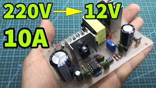 220V to 12V 10A Power Supply [upl. by Plumbo520]