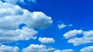 CIELO con NUBES EN MOVIMIENTO CIELO AZUL MÚSICA RELAJANTE de fondo [upl. by Mapel]