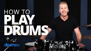 How To Play Drums Beginner Drum Lesson [upl. by Nyledam]