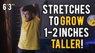 HOW TO GROW TALLER  4 Minute Stretching Routine [upl. by Tumer]