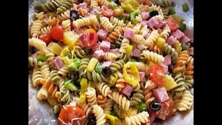 Rotini Pasta Salad Recipe [upl. by Gurevich]