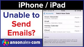 Cant Send Emails on iPhoneiPad Quick Fix in iOS SMTP Settings [upl. by Lezned669]