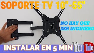 Como instalar un soporte para tv articulado o brazo ext TUTORIAL22324255pulgadas en 5 MINUTOS [upl. by Cheri]