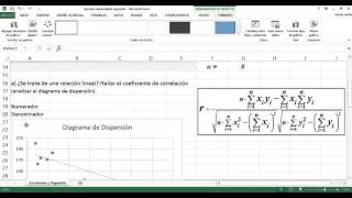 Coeficiente de correlación con excel [upl. by Fatimah]