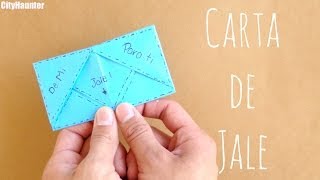 Carta Jale FACIL  Cartas de origami  CARTAS PARA MI NOVIO [upl. by Noskcaj294]