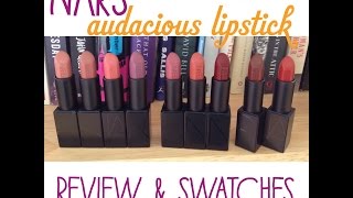 NARS Audacious Lipstick Review amp Swatches [upl. by Mavilia674]