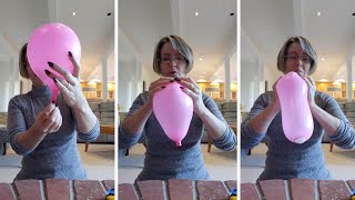 Woman Explains Contractions With A Balloon [upl. by Eelaroc460]