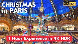 Paris France 🇫🇷 Christmas Walk Tour 4K HDR [upl. by Lionello653]