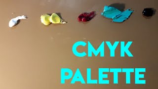 CMYK Palette  Color Mixing of TRUE Primaries  Cyan Magenta and Yellow  LIMITED PALETTE [upl. by Loats]