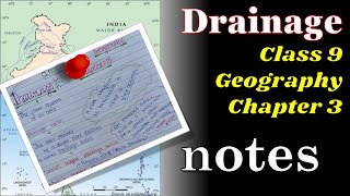 Class 9 Geography chapter 3 Drainage Notes  Drainage Notes  Our Study Committee [upl. by Erdnaxela461]