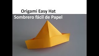 HOW TO MAKE A SIMPLE ORIGAMI HAT 🤠 DIY PAPER CRAFTS  Cómo Hacer un Sombrero de Papel Fácil [upl. by Antebi]