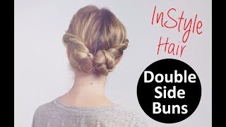 Frisuren Tutorial Double Side Buns – zwei gewickelte Dutts – Hochsteckfrisur [upl. by Gnouh]