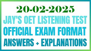 OET LISTENING TEST 20022025 oet oetexam oetnursing oetlisteningtest [upl. by Tammi]