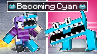 Becoming CYAN Rainbow Friend in Minecraft [upl. by Augustus]