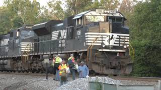 Norfolk Southern 203 Crew Change at Bristow Virginia [upl. by Curtis]