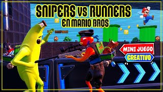 SUPER MARIO SNIPER VS CORREDORES FORTNITE MINIJUEGOS [upl. by Tewfik514]