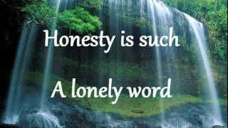 Honesty by Billy Joel With Lyrics [upl. by Fabozzi]