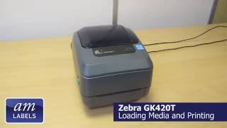 Zebra GK420T Label Printer  Loading Media  Printing [upl. by Iew653]