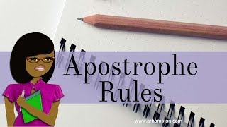 Apostrophe Rules  Grammar Tutorial [upl. by Eirffej]