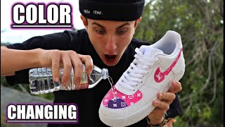 COLOR CHANGING  Louis Vuitton Custom Shoes  INSANE [upl. by Sdlonyer574]