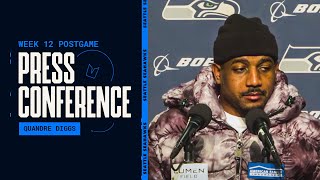 Quandre Diggs Postgame Press Conference – Week 12 [upl. by Anovahs]