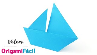 ⛵ Cómo hacer un barco velero de papel con Origami ¡Fácil [upl. by Jahdal933]