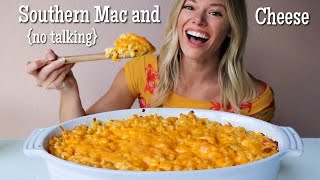 Cheesy Southern Mac and Cheese MUKBANG  Recipe  No Talking talking removed [upl. by Yesrej220]