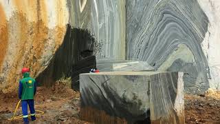 Macarani pegmatite  dimension stone quarry in Bahia Brazil [upl. by Peppie]