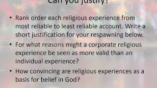 OCR A Level Philosophy Religious Experience [upl. by Meelak]