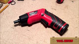 Bauer 4V Lithiumion Cordless Screwdriver Review  Harbor Freight [upl. by Curkell961]