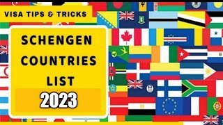 europe schengen country list 2023  schengen countries list  Schengen area [upl. by Gluck]